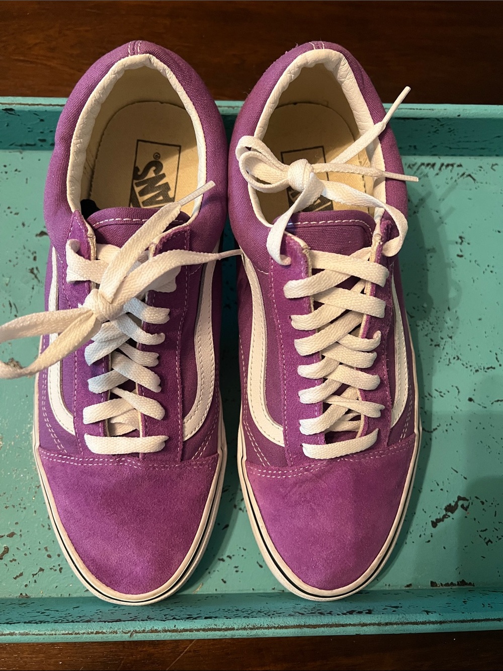 Vans Old Skool Sneakers in Purple and White